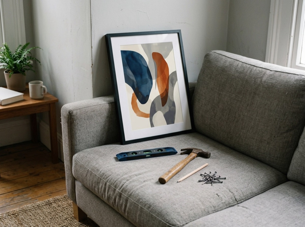 How to hang a picture straight and securely