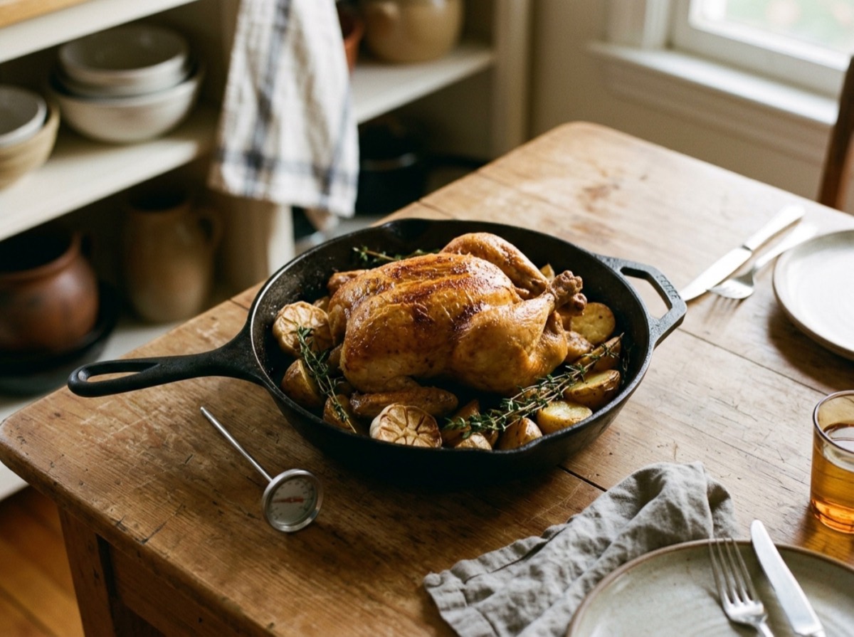 How to roast a chicken: juicy meat, crisp skin, safely cooked