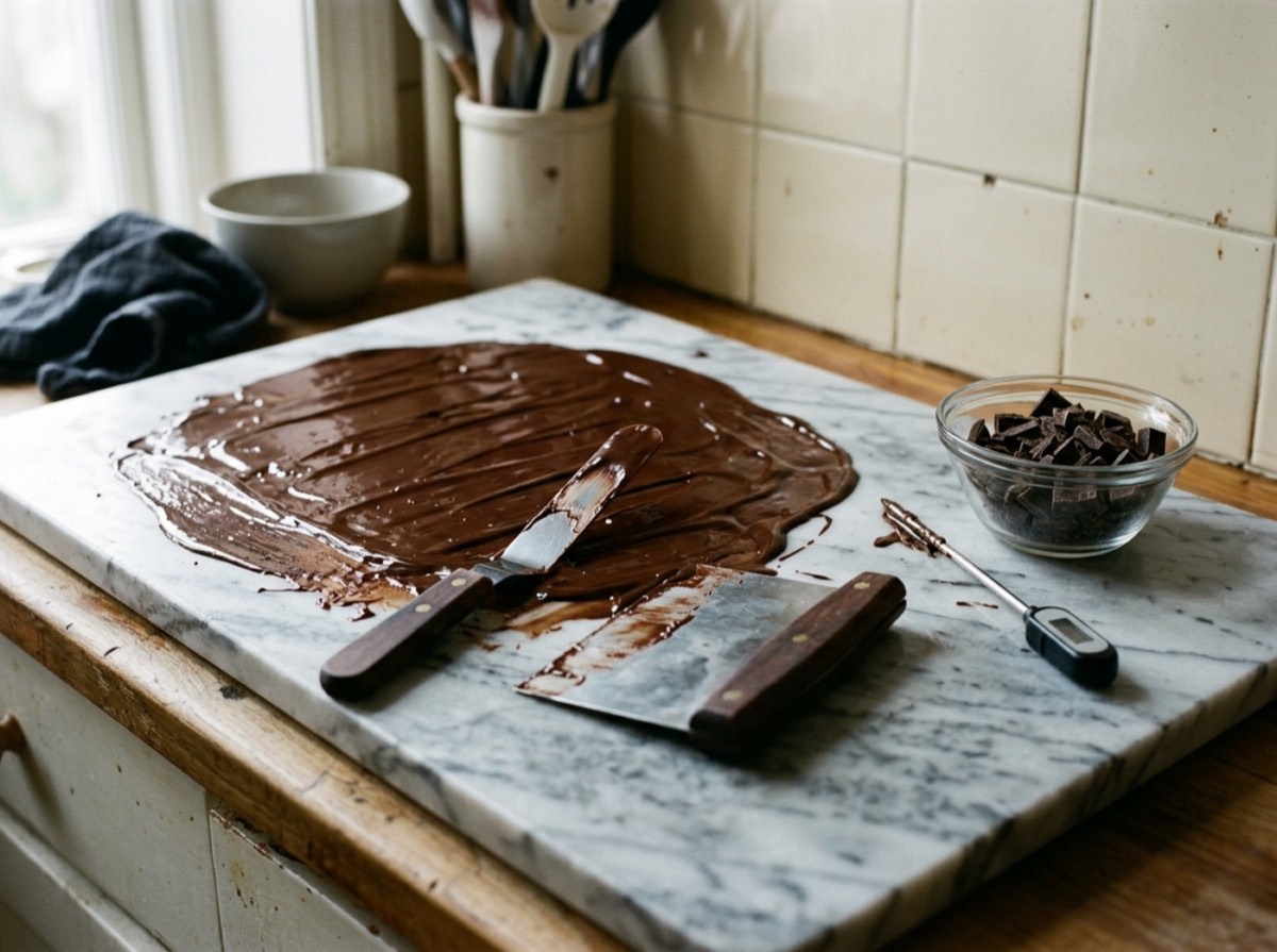 How to temper chocolate at home: seeding, tabling and temperatures